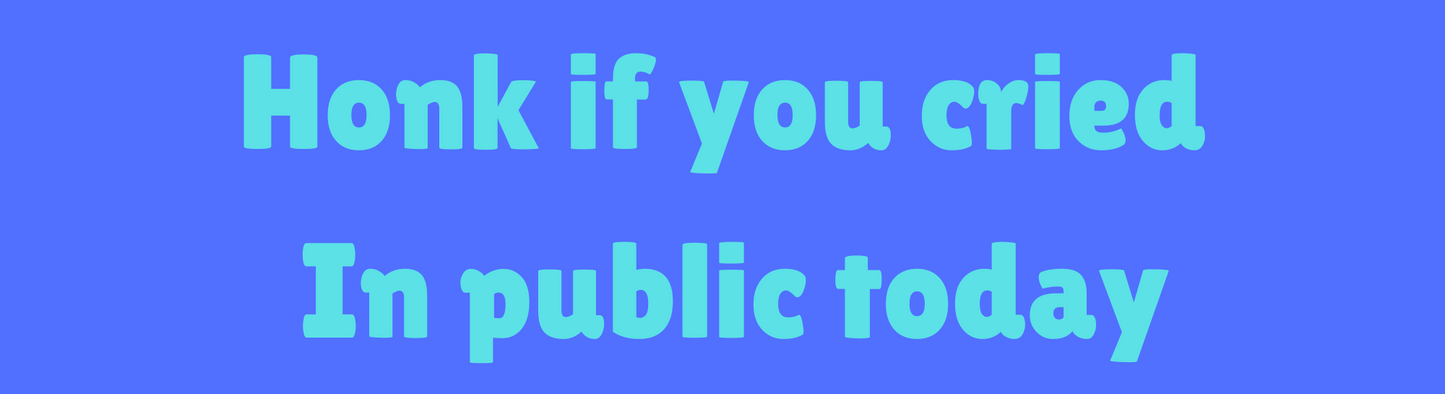 Honk If You Cried In Public Today Sticker