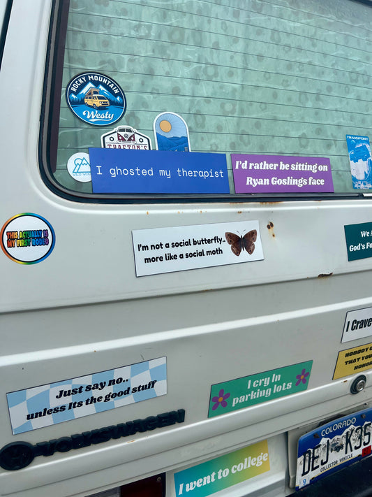 I'm Not A Social Butterfly, More Like A Social Moth Sticker