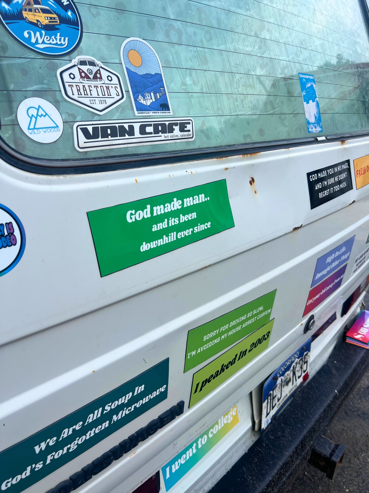 God Made Man.. and Its Been Downhill Ever Since Sticker