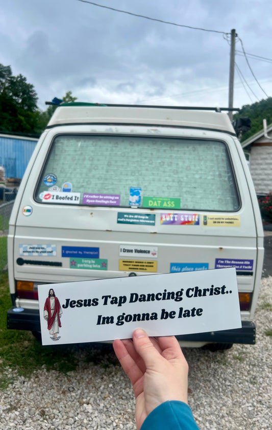 Jesus Tap Dancing Christ Sticker