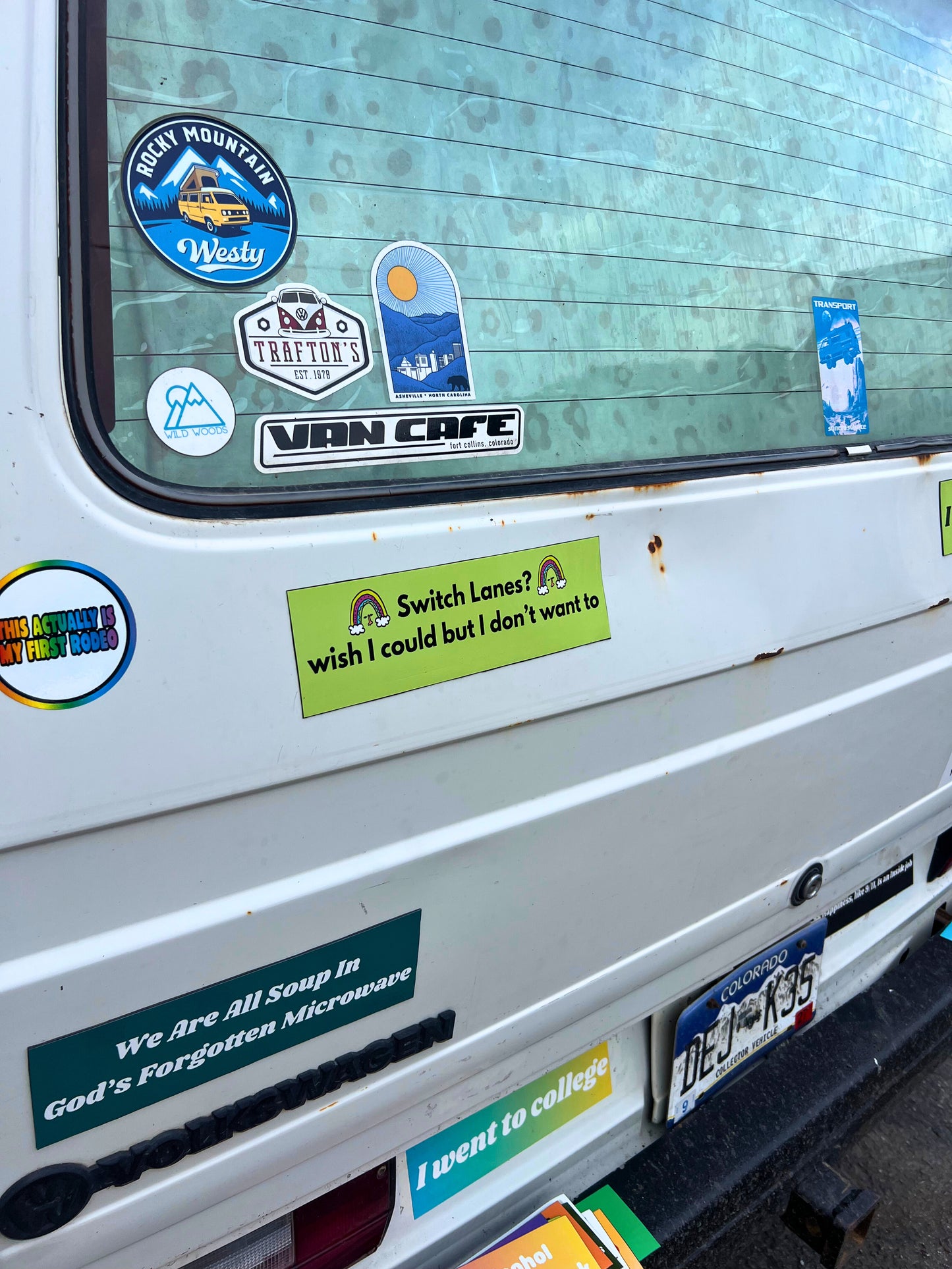 Switch Lanes? Wish I Could, But I don't want to Sticker