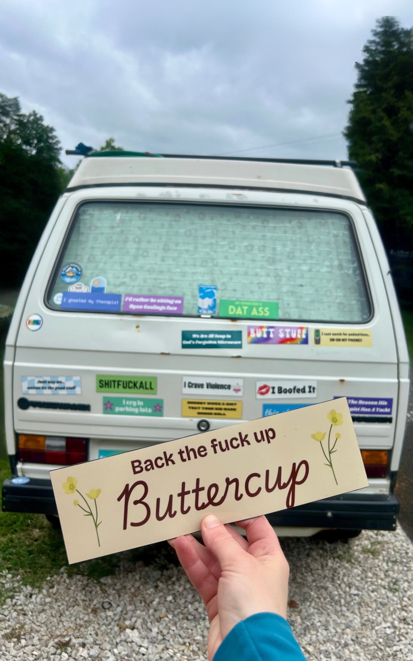 Back the Fuck Up, Buttercup Sticker