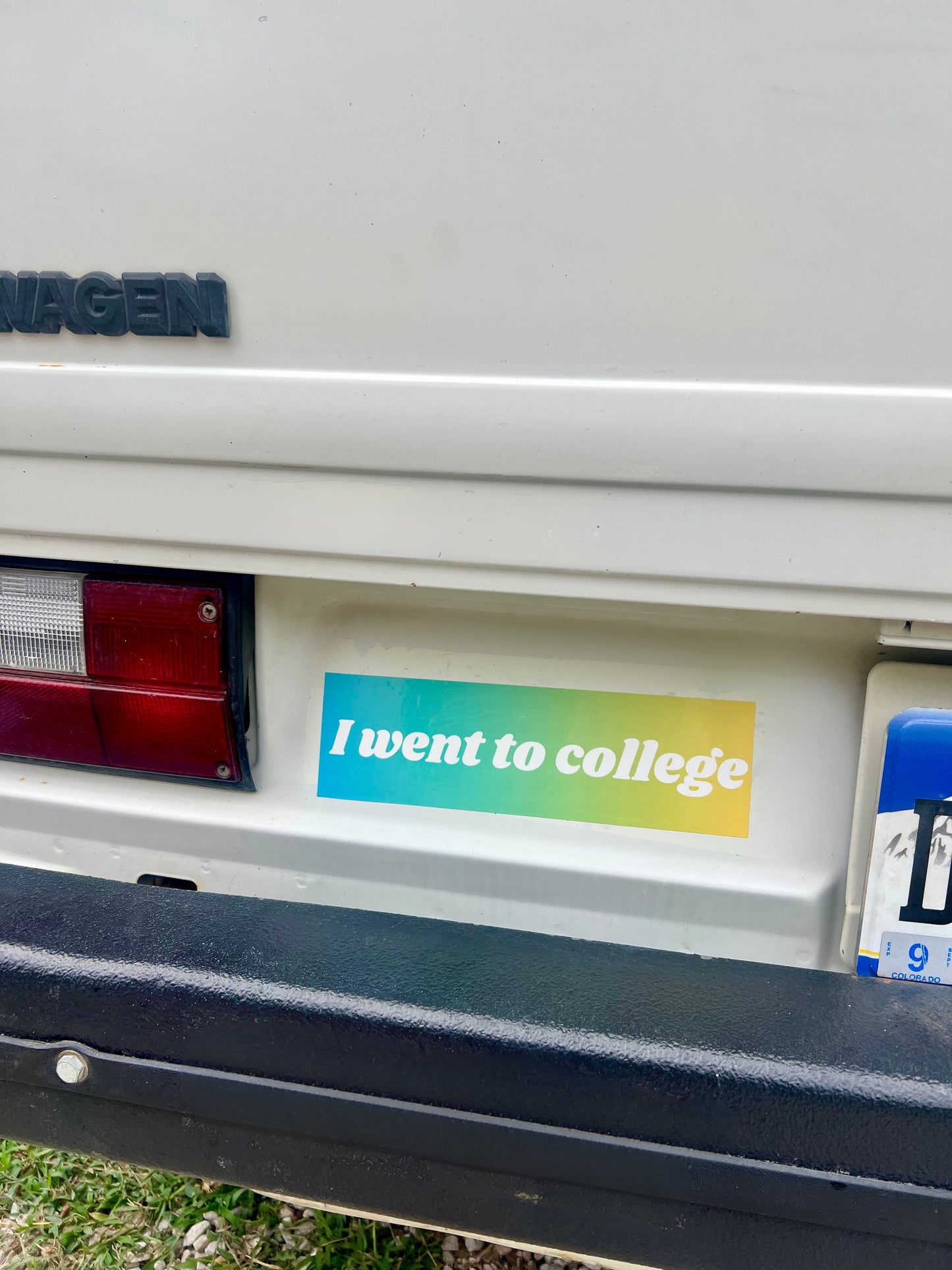 I went to College Sticker
