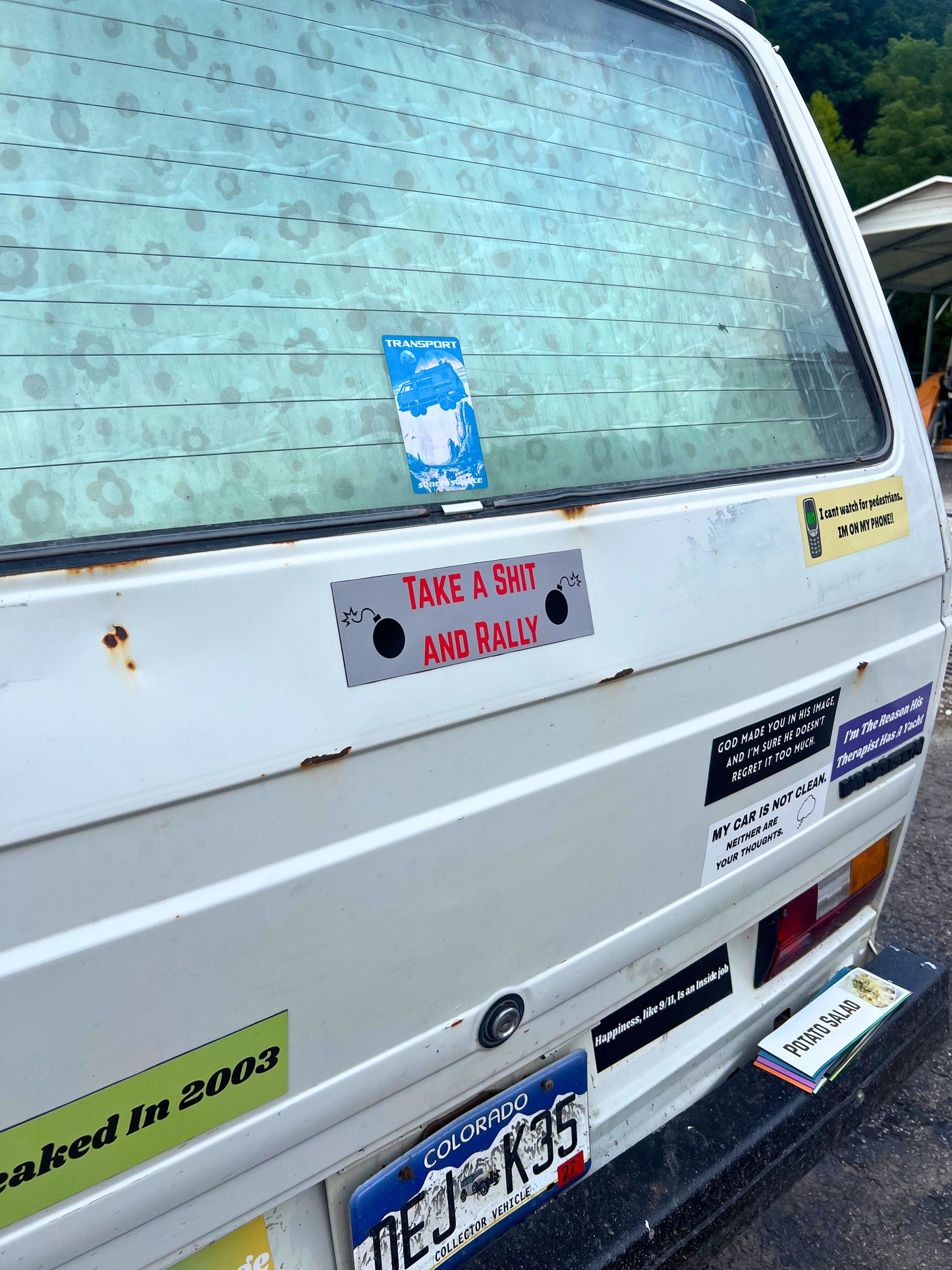 Take a shit and Rally Sticker