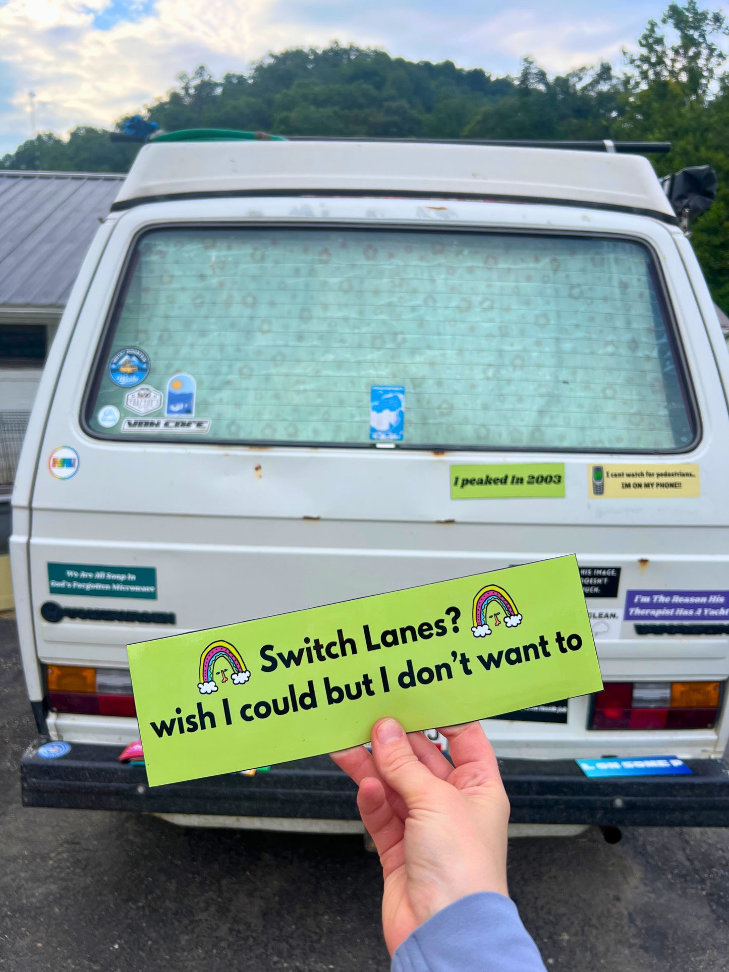 Switch Lanes? Wish I Could, But I don't want to Sticker