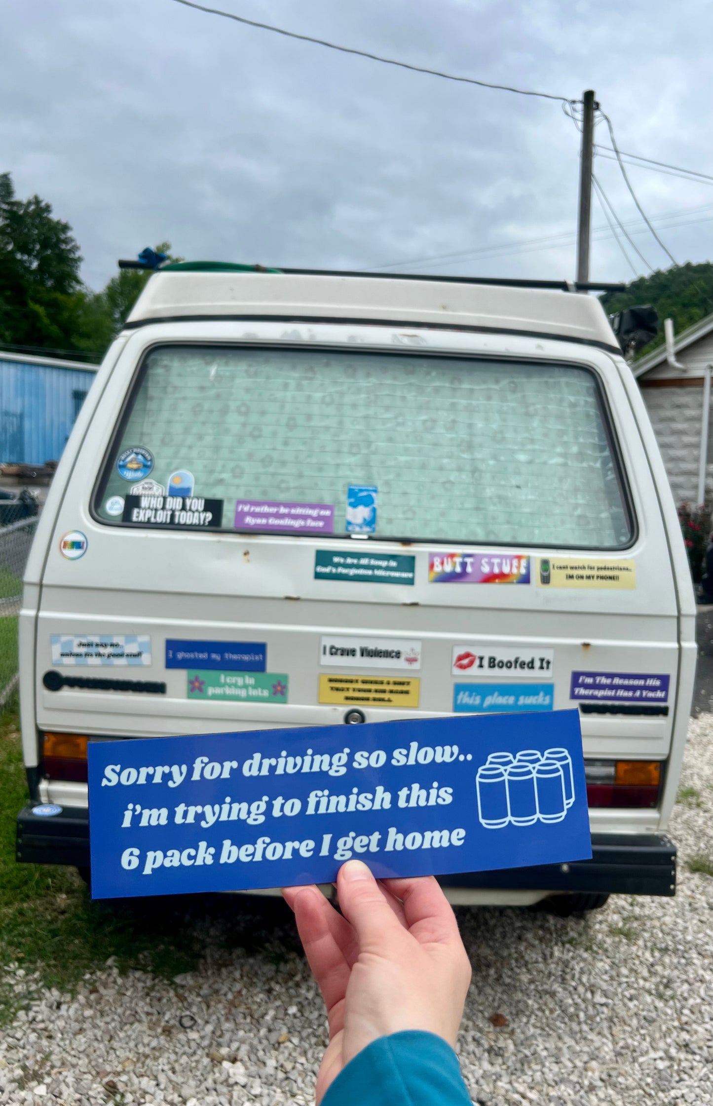 Sorry I'm Driving So Slow.. 6 Pack Sticker