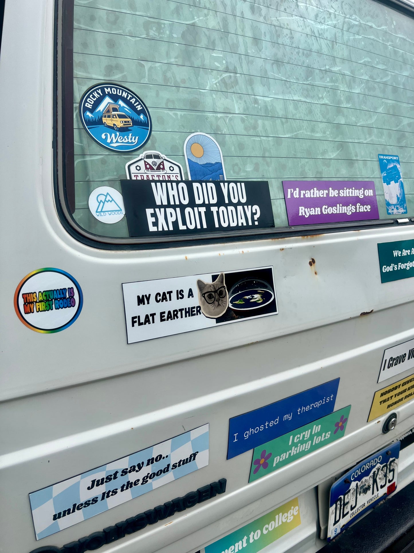 My Cat is a Flat Earther Sticker