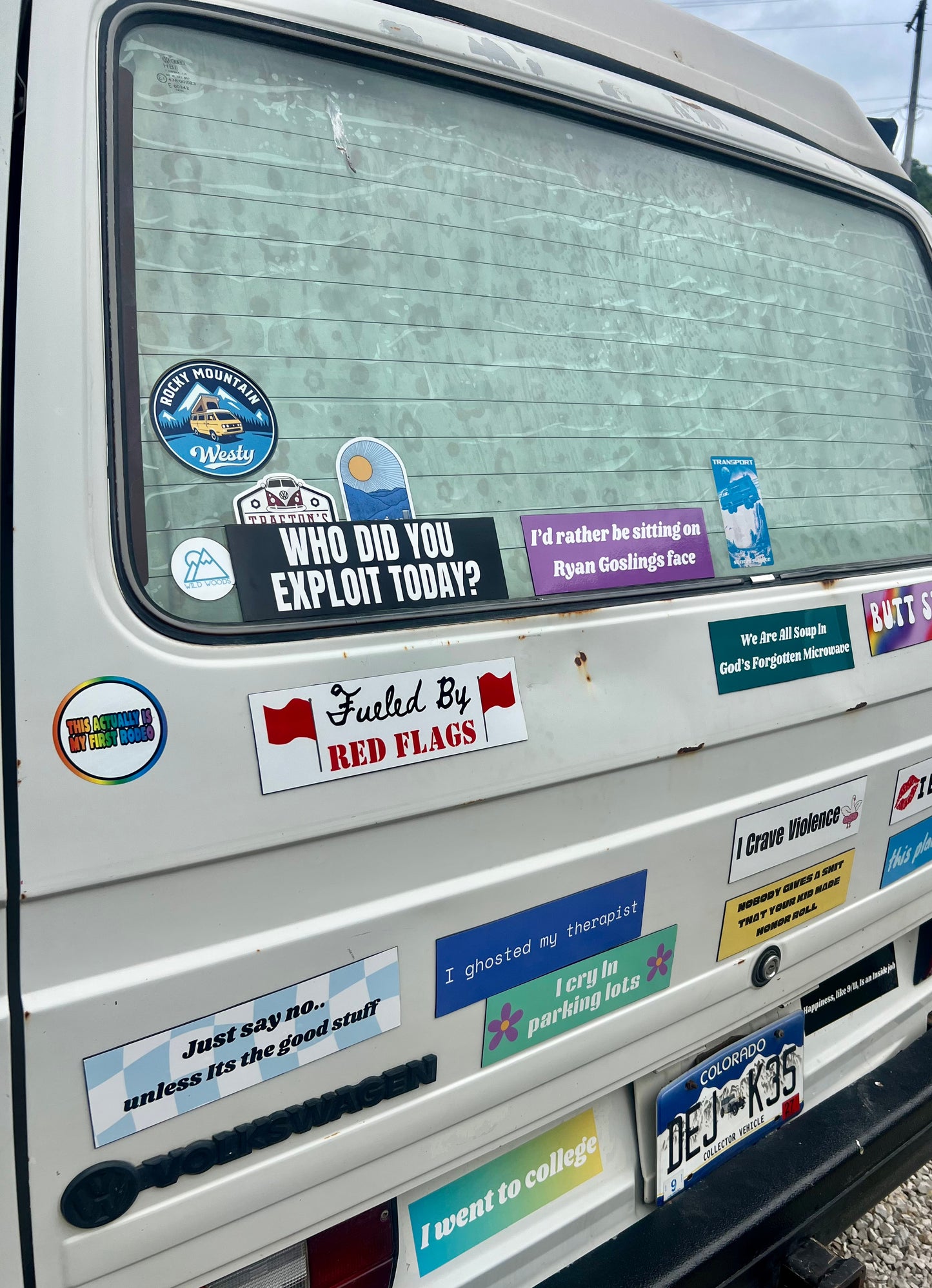 Fueled By Red Flags Sticker