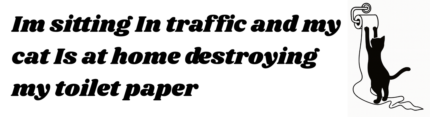 Cat Destroying Toilet Paper Sticker