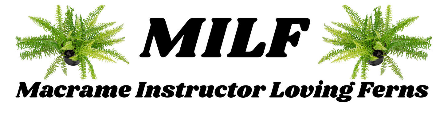 MILF pun macrame ferns Sticker