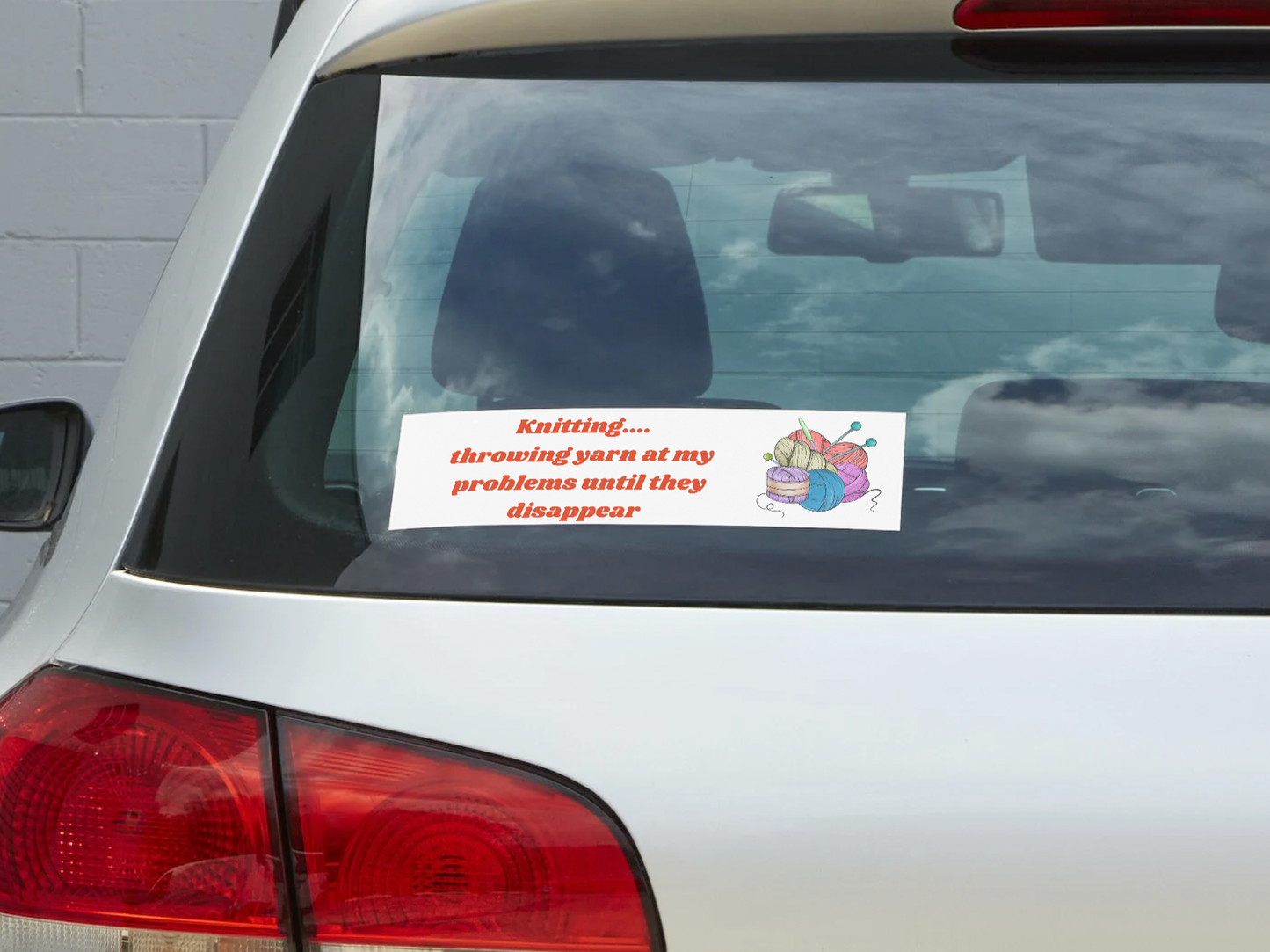 Knitting: Throwing yarn at problems Sticker