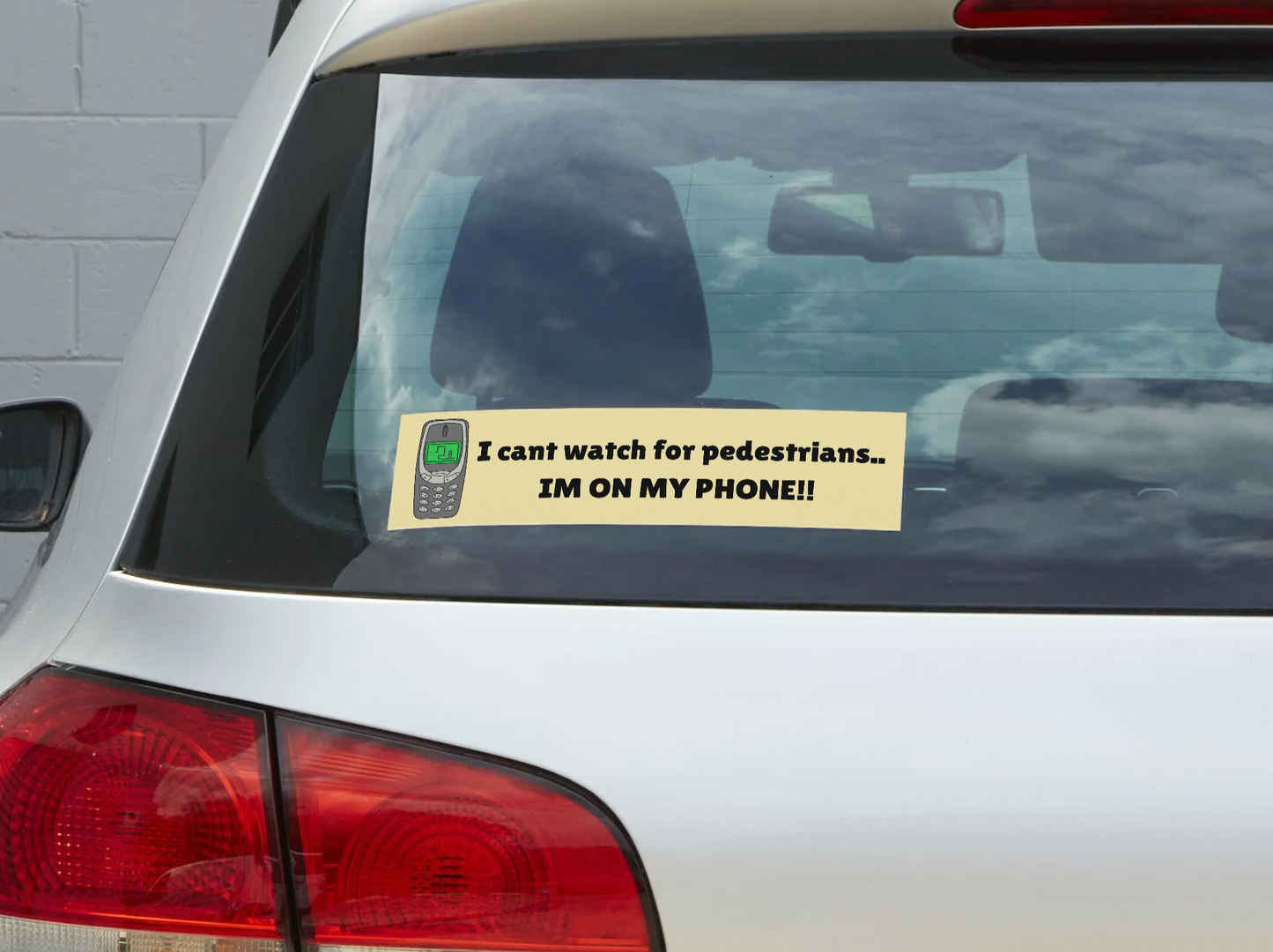 I Cant Watch For Pedestrians.. I'm On My Phone! Sticker