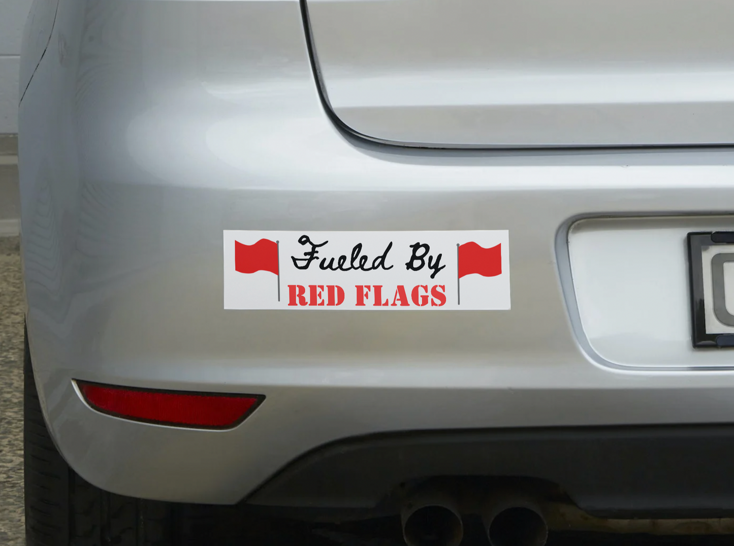 Fueled By Red Flags Sticker