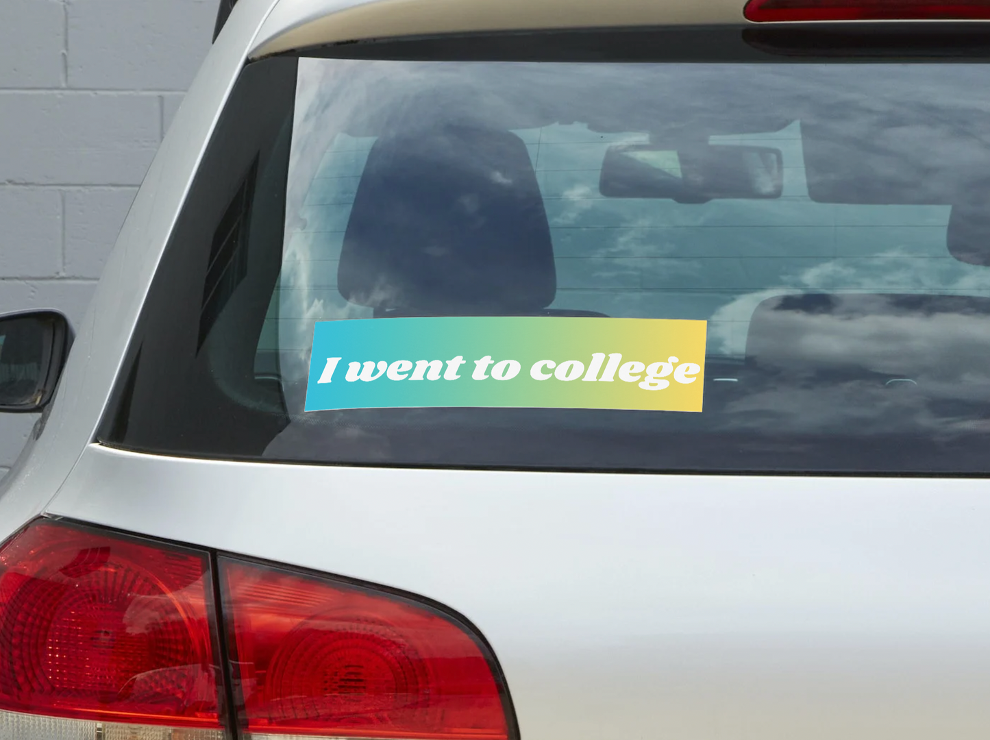 I went to College Sticker