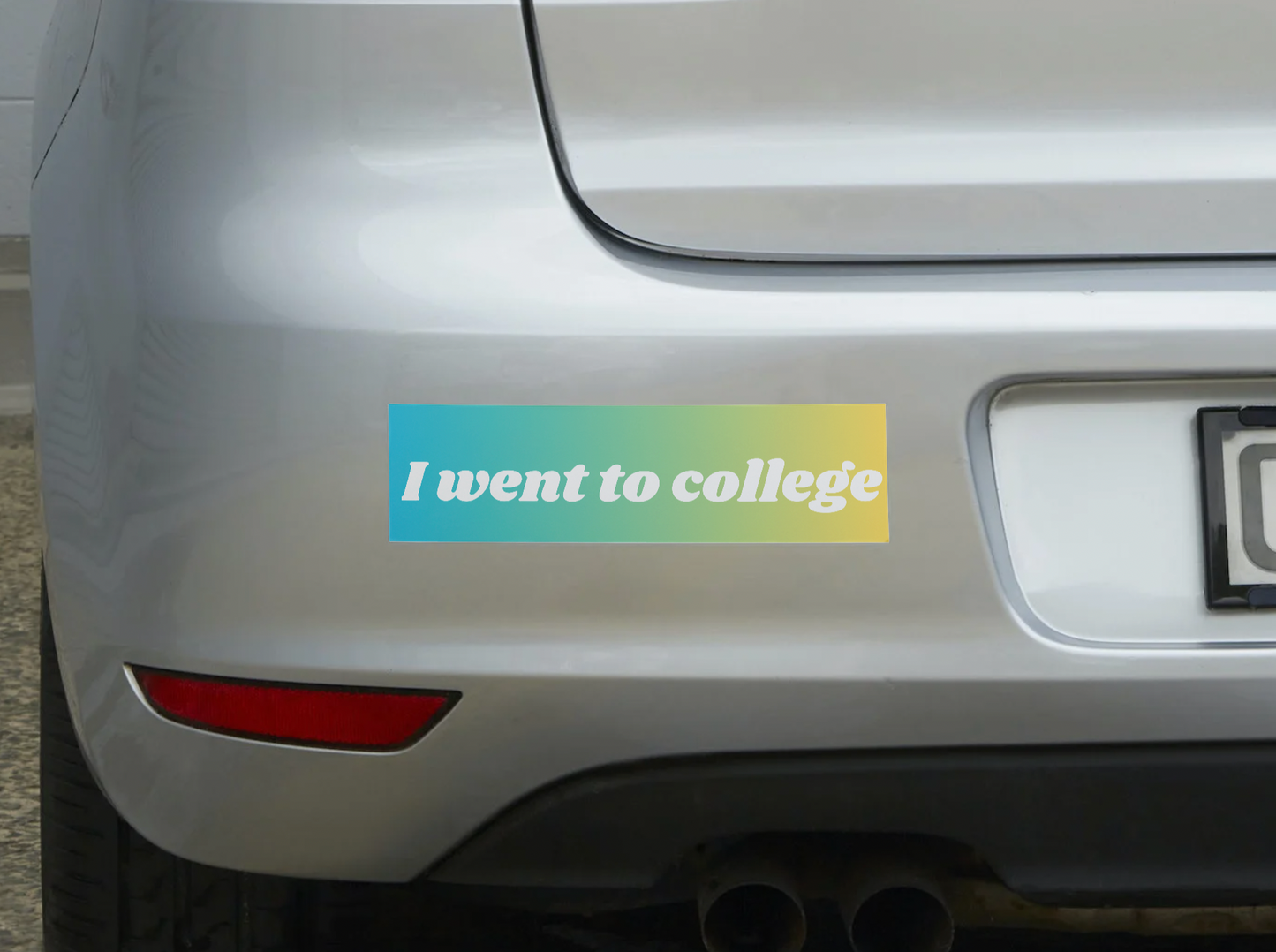 I went to College Sticker