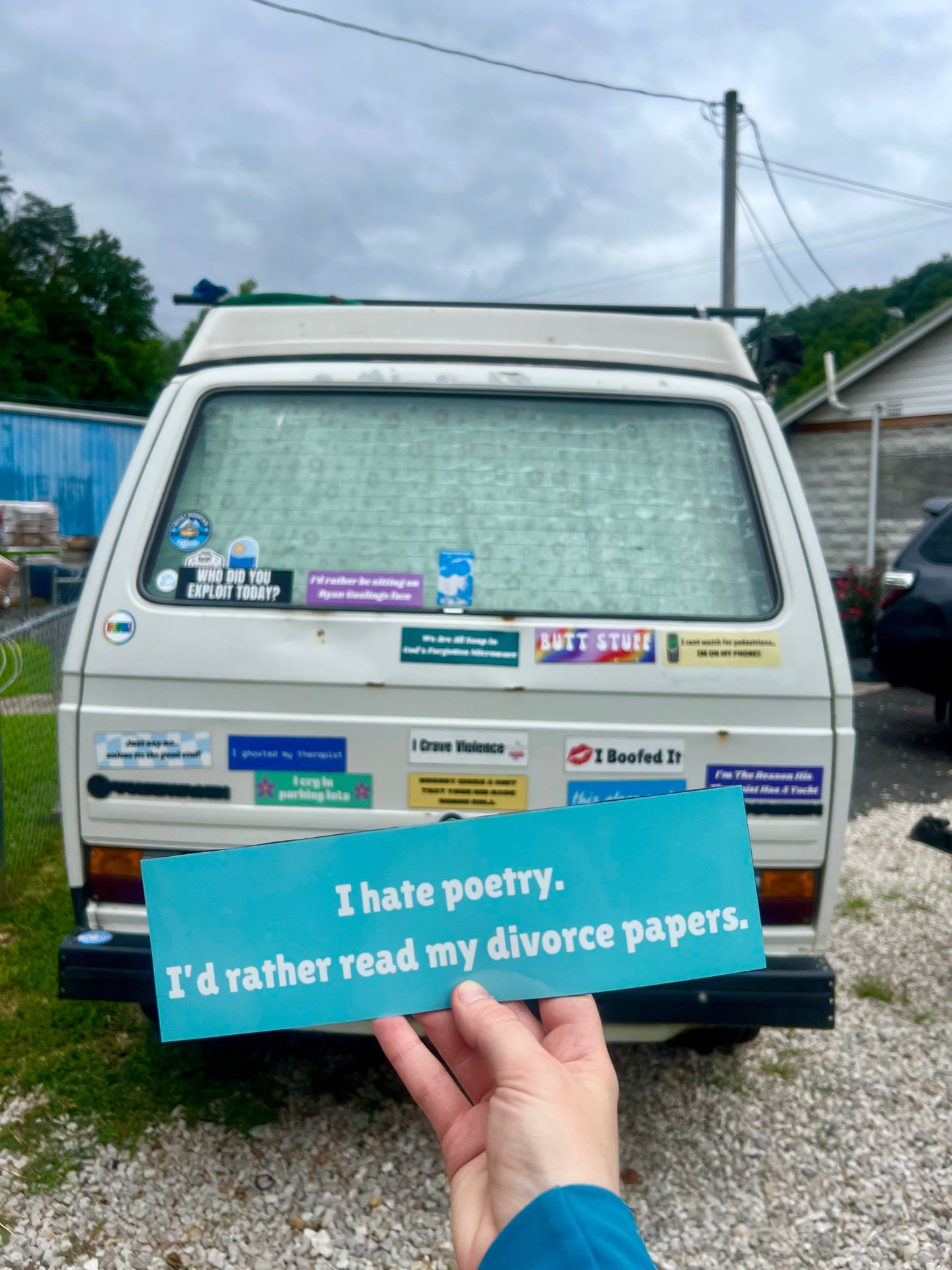 I Hate Poetry, I'd Rather Read My Divorce Papers Sticker