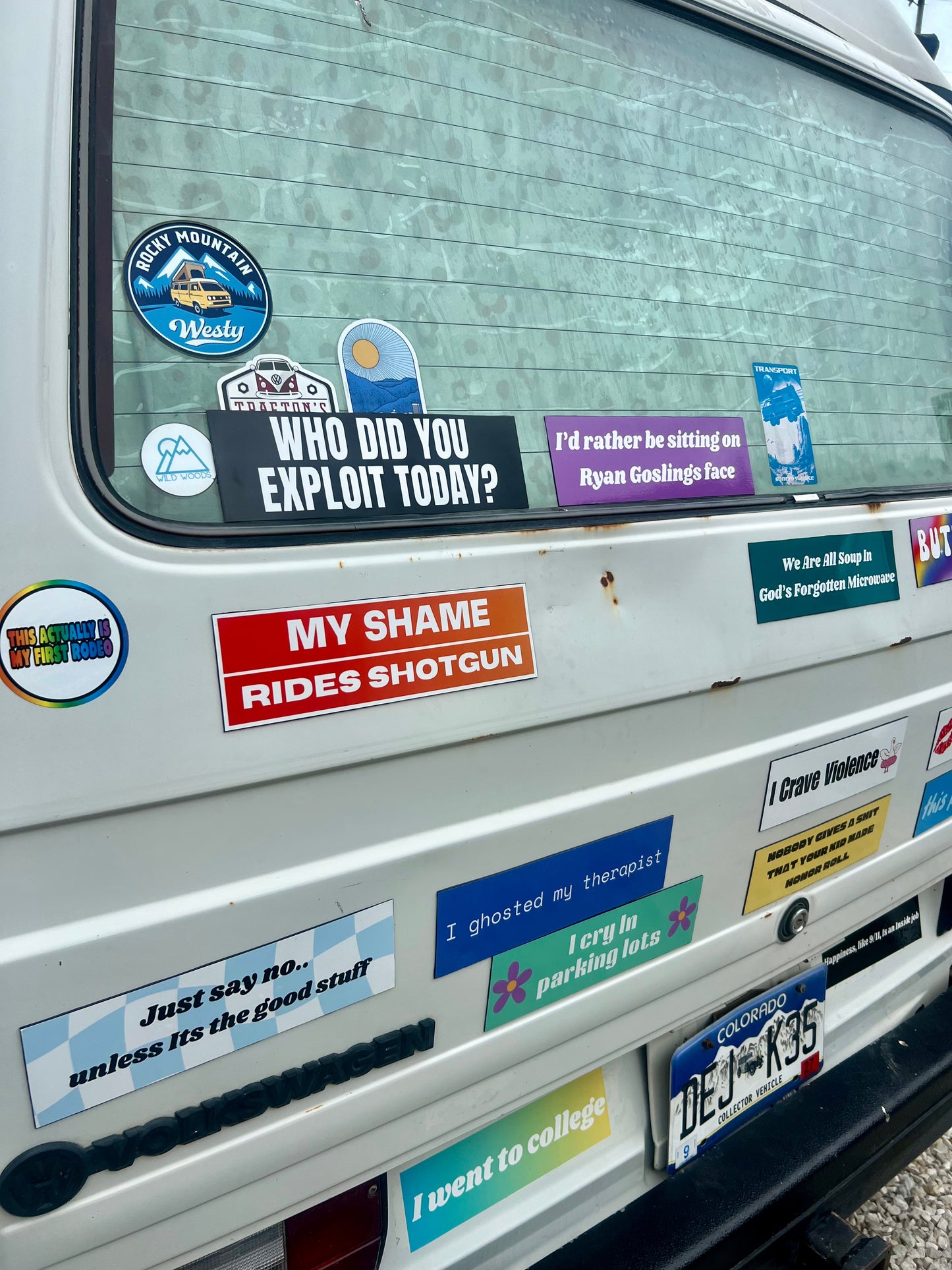 My Shame Rides Shotgun Sticker