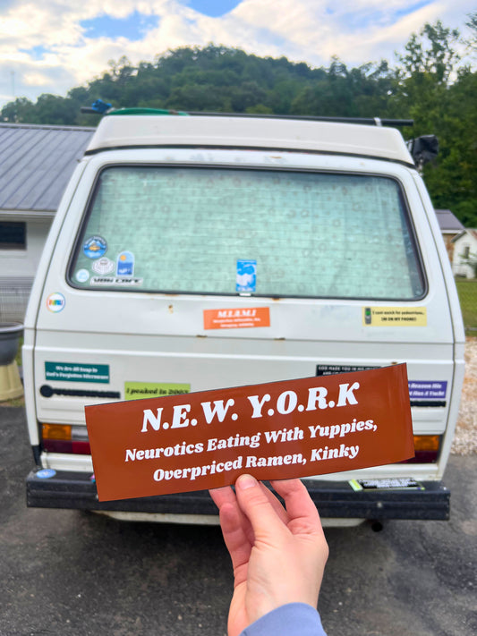 NEW YORK Acronym Sticker