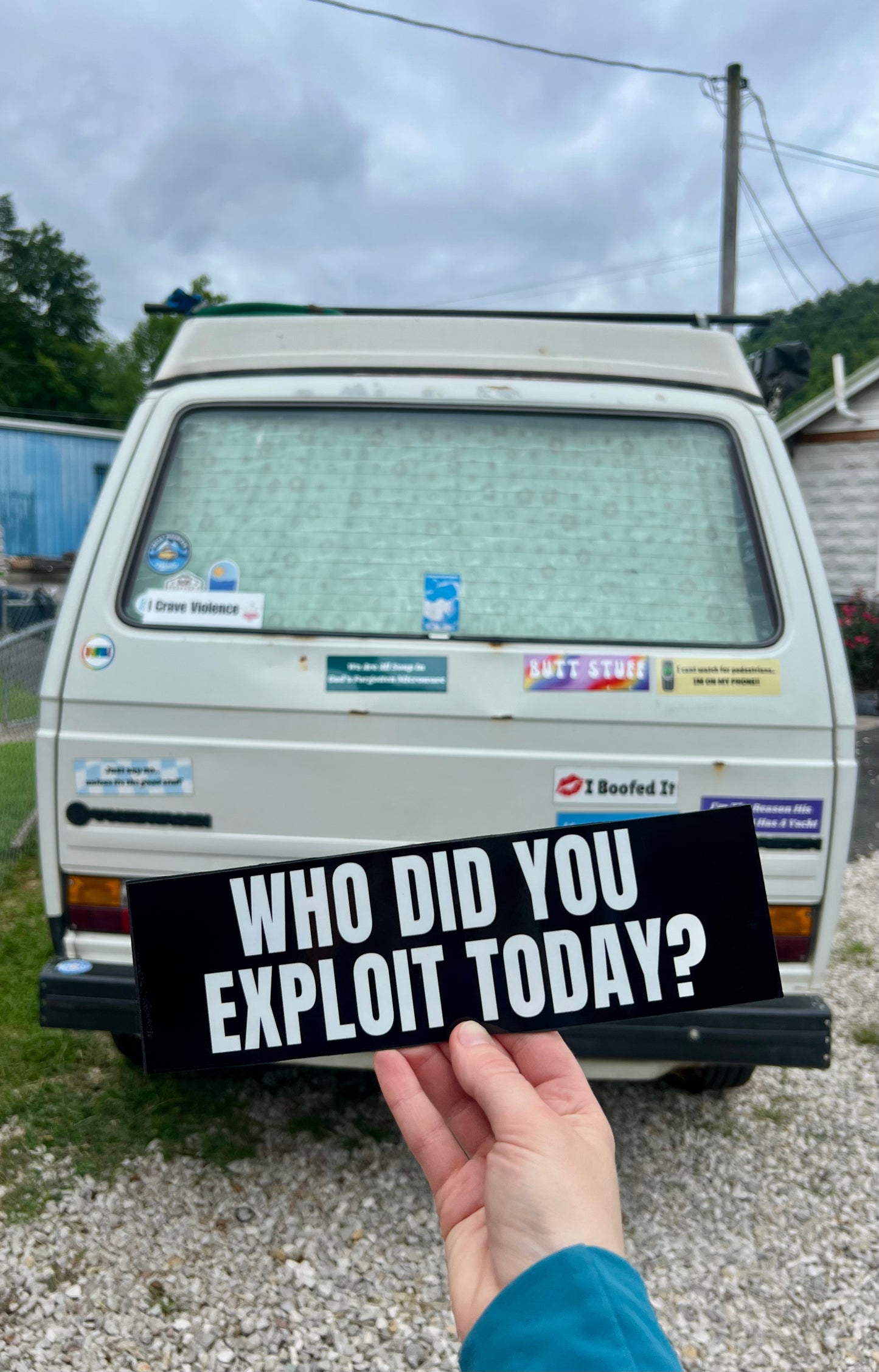 Who did you exploit today? Sticker