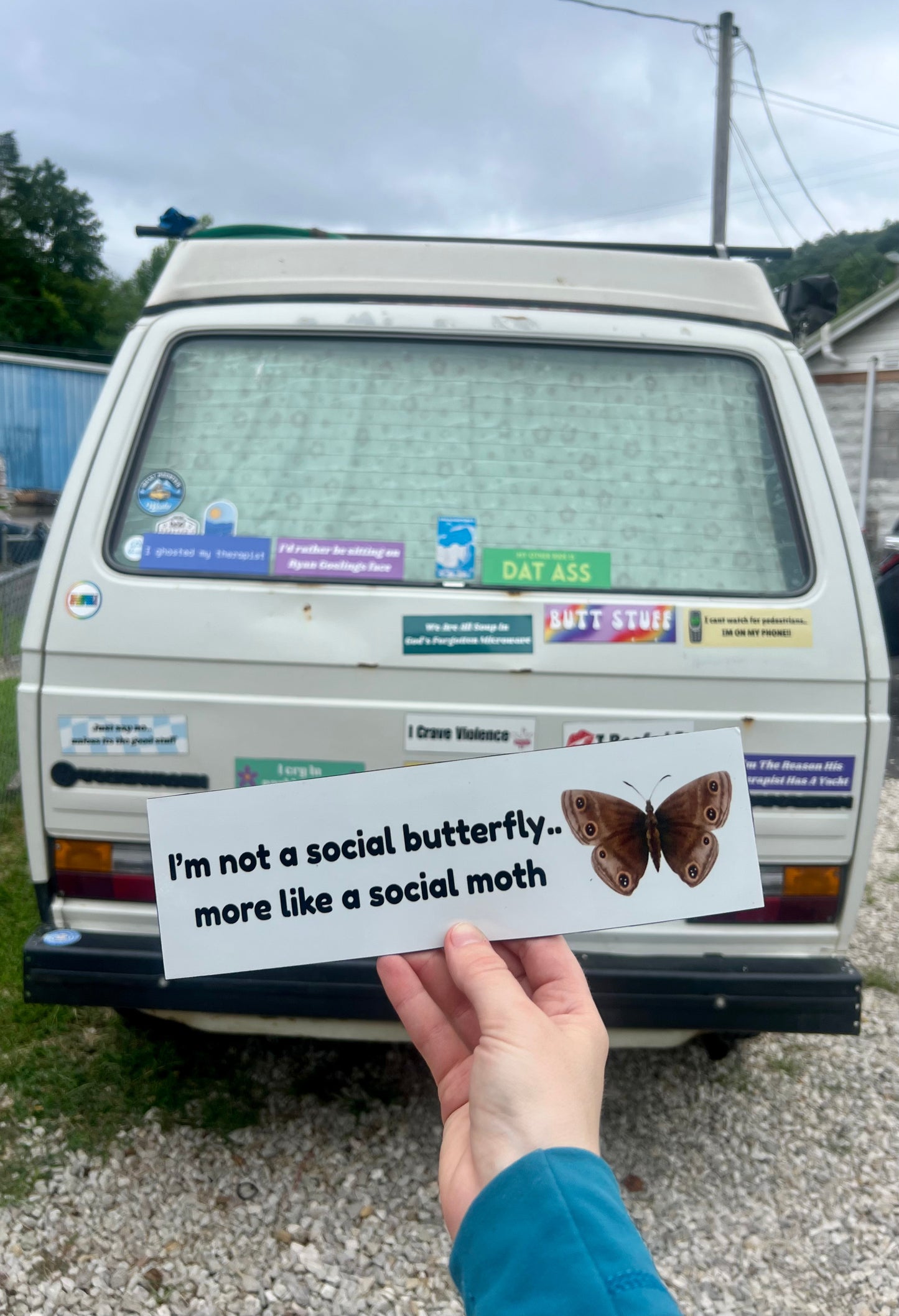 I'm Not A Social Butterfly, More Like A Social Moth Sticker